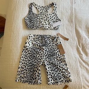 Reformation NWT Black and White Activewear Set